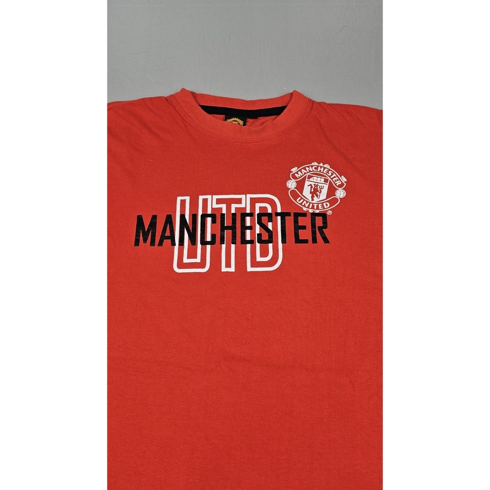 Manchester United FC T-Shirt Mens Small Red Y2k Premier‎ League Soccer MAN UTD - Picture 3 of 6